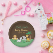 Oerwoud Safari Jongen Baby shower Papier Bord (Feest)