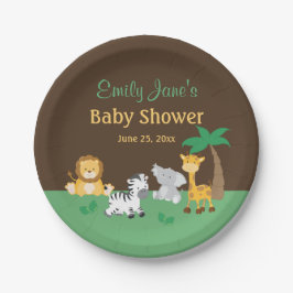 Oerwoud Safari Jongen Baby shower Papier Bord