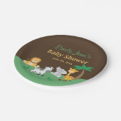 Oerwoud Safari Jongen Baby shower Papier Bord (Gekanteld)