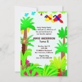 Oerwoud Safari Kind Birthday Party Invitation Kaart (Voorkant)