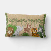Oerwoud Safari Kind: Decoratieve piloot Kussen (Achterkant)