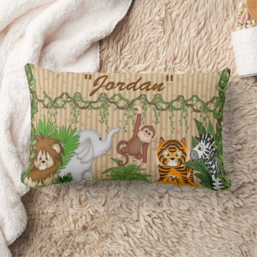 Oerwoud Safari Kind: Decoratieve piloot Kussen (Deken)