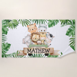 Oerwoud Safari Kinder Beach Towel Strandlaken