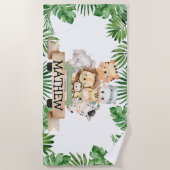 Oerwoud Safari Kinder Beach Towel Strandlaken (Voorkant)