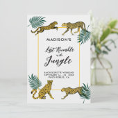 Oerwoud Safari Leaf Cheetah Bachelorette Routebesc Kaart (Staand voorkant)