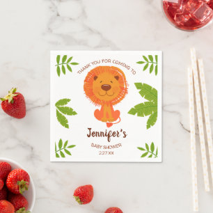 Oerwoud Safari Lion Baby shower Servet