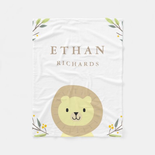 Oerwoud Safari Lion Fleece Blanket Deken (Voorkant)