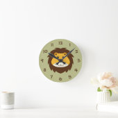 Oerwoud Safari Lion Kinder Nursery Wall Clock Ronde Klok (Huis)