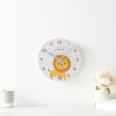 Oerwoud Safari Lion Kinder/Nursery Wall Clock Ronde Klok (Huis)