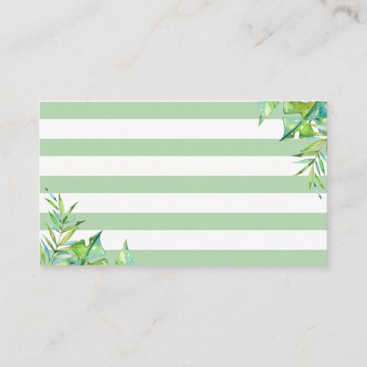 Oerwoud Safari Luier Raffle Ticket Baby shower Boy Informatiekaartje (Achterkant)