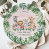 Oerwoud Safari Meisje Baby shower Papier Borden -  Papieren Bordje