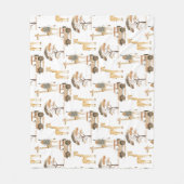 Oerwoud Safari met Giraffes Kwekerij Patroon Kinde Fleece Deken (Voorkant)