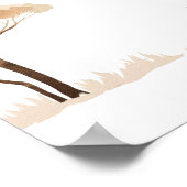 Oerwoud Safari met Giraffes Nursery Pattern Poster (Hoek)