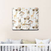 Oerwoud Safari met Giraffes Nursery Pattern Wandkleed