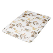 Oerwoud Safari met Giraffes Patroon Badmat (Gekanteld)