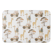 Oerwoud Safari met Giraffes Patroon Badmat (Voorkant)