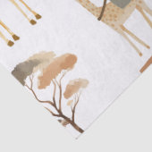Oerwoud Safari met Giraffes Verjaardagsfeest Tissuepapier (Detail)