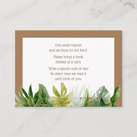 Oerwoud Safari Neem een boek mee Informatiekaartje (Voorkant)