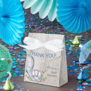 Oerwoud Safari Olifant Baby shower Dank u Bedankdoosjes