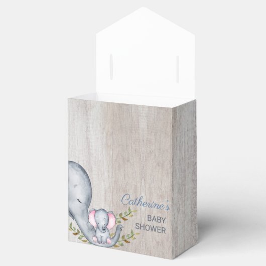 Oerwoud Safari Olifant Baby shower Dank u Bedankdoosjes (Geopend)