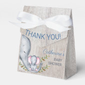 Oerwoud Safari Olifant Baby shower Dank u Bedankdoosjes (Voorkant Zijde)