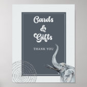 Oerwoud Safari Olifant Baby shower Kaarten & gesch Poster (Voorkant)