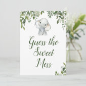 Oerwoud Safari Olifant Sweet Mess Teken Maat 5x7" Kaart (Staand voorkant)