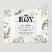 Oerwoud Safari Palm Leaves Giraffe Baby shower