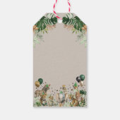 Oerwoud Safari Party Animals Boy Birthday Dank u Cadeaulabel (Achterkant)