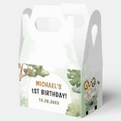 Oerwoud Safari Party Dieren 1e verjaardag Bedankdoosjes (Geopend)