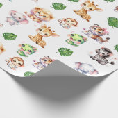 Oerwoud Safari Patroon Gift Wrap Wrapping Papier (Hoek)