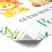 Oerwoud Safari Raad eens hoeveel Baby pinda's Poster (Hoek)