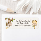 Oerwoud Safari Retouradreslabels Etiket (Insitu)