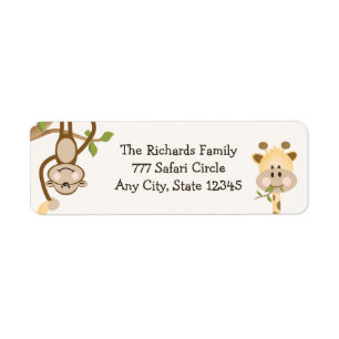 Oerwoud Safari Return Address Labels
