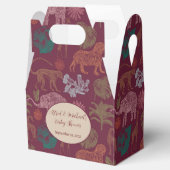 Oerwoud Safari Roze Baby shower Bedankdoosjes (Geopend)