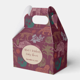  Oerwoud Safari Roze Baby shower Bedankdoosjes