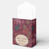 Oerwoud Safari Roze Baby shower Bedankdoosjes (Geopend)