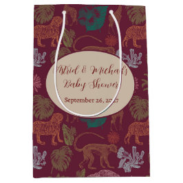  Oerwoud Safari Roze Baby shower Medium Cadeauzakje