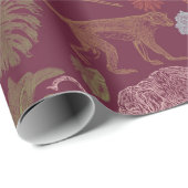  Oerwoud Safari Roze Cadeaupapier (Rol Hoek)