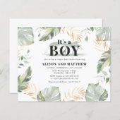 Oerwoud Safari Rustiek Baby shower Uitnodiging (Voorkant / Achterkant)