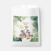 Oerwoud safari schattige babydieren kinder feestth bedankzakje (Voorkant)