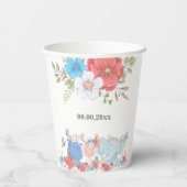 Oerwoud safari schattige babydieren tropisch feest papieren bekers (Achterkant)