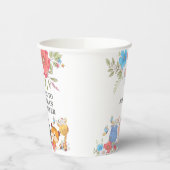 Oerwoud safari schattige babydieren tropisch feest papieren bekers (Links)