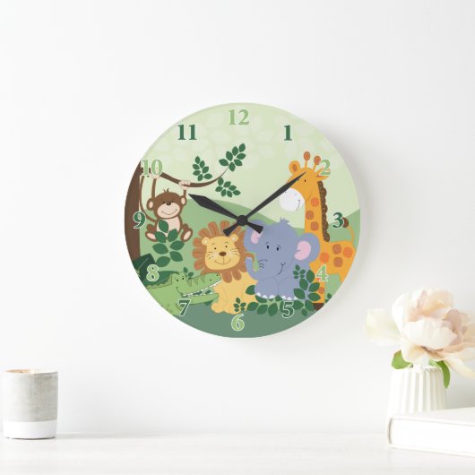 Oerwoud Safari Square Clock Grote Klok (Huis)