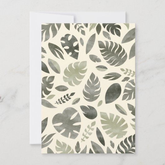 Oerwoud Safari Storybook Wild One Baby Boy Shower Kaart (Achterkant)