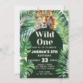 Oerwoud Safari thema verjaardagsfeestuitnodiging Kaart (Voorkant)