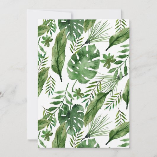 Oerwoud Safari thema verjaardagsfeestuitnodiging Kaart (Achterkant)