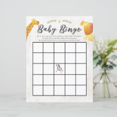 Oerwoud & Safari Theme Baby Bingo Baby shower Game (Staand voorkant)