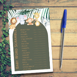 Oerwoud Safari Theme Baby Word Scramble Game