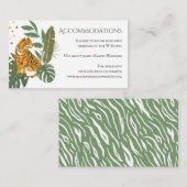 Oerwoud Safari Tiger Wedding Accommodations Informatiekaartje (Voorkant / Achterkant)